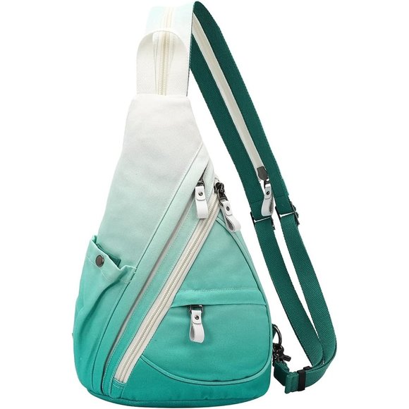 Women Small Casual Canvas Sling Crossbody Shoulder Backpack